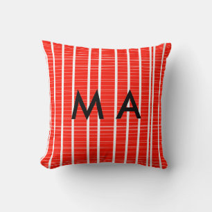 Enkelt monogram lägger till ditt namn brev man min kudde