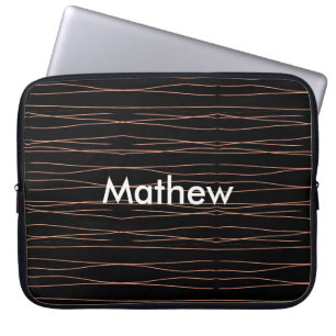 Enkelt monogram lägger till ditt namn brev man min laptop fodral