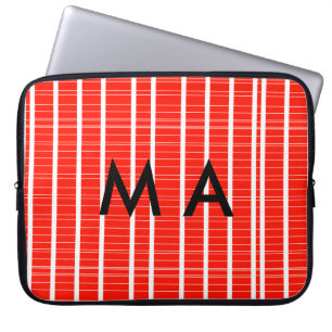 Enkelt monogram lägger till ditt namn brev man min laptop fodral
