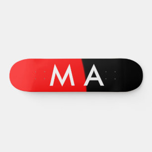 Enkelt monogram lägger till ditt namn brev man min mini skateboard bräda 18,5 cm