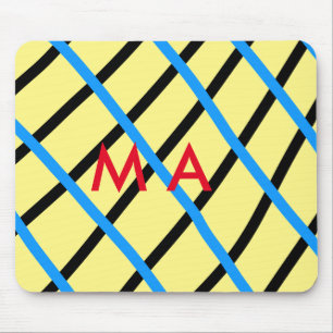 Enkelt monogram lägger till ditt namn brev man min musmatta