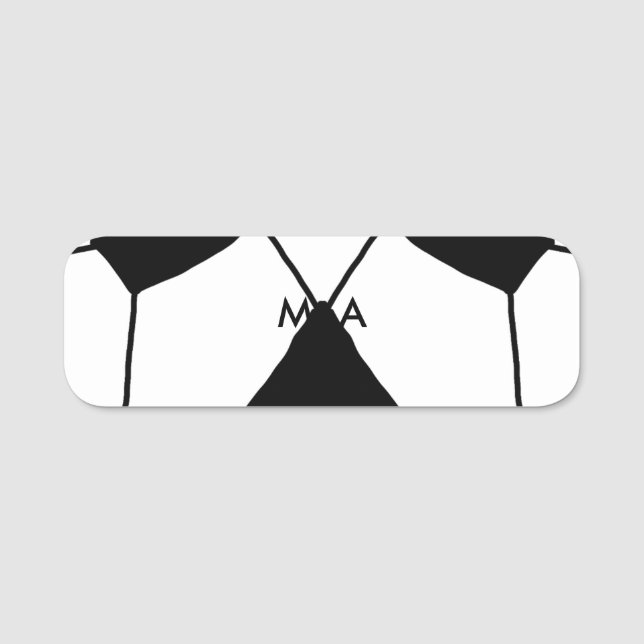 Enkelt monogram lägger till ditt namn brev man min namnbricka (Framsida)