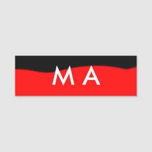Enkelt monogram lägger till ditt namn brev man min namnbricka