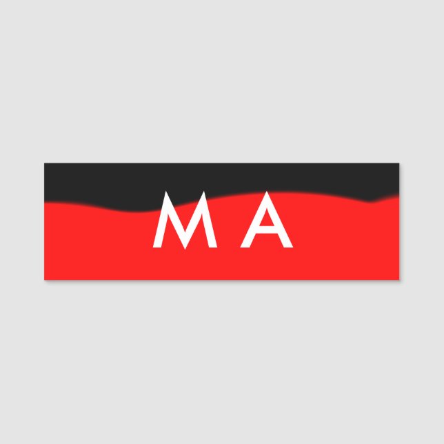 Enkelt monogram lägger till ditt namn brev man min namnbricka (Framsida)