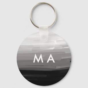 Enkelt monogram lägger till ditt namn brev man min nyckelring