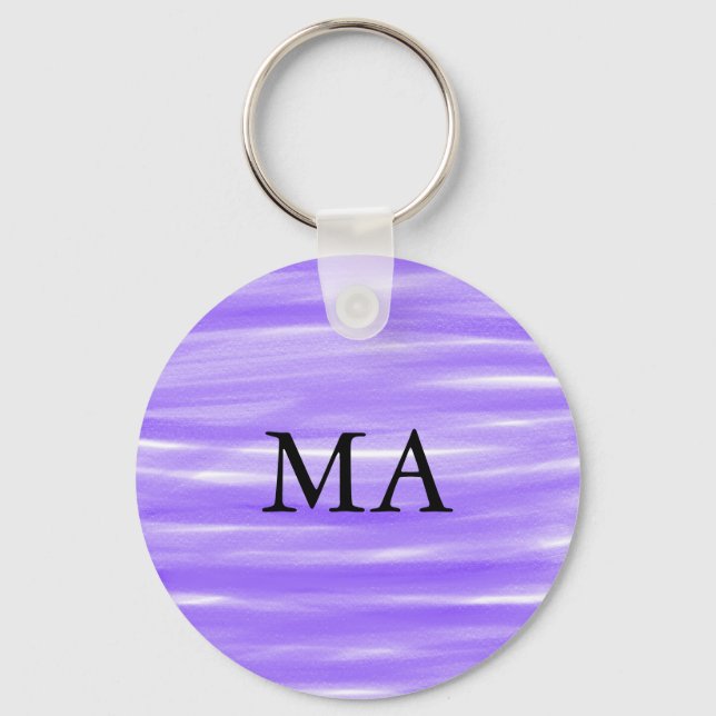 Enkelt monogram lägger till ditt namn brev man min nyckelring (Framsida)