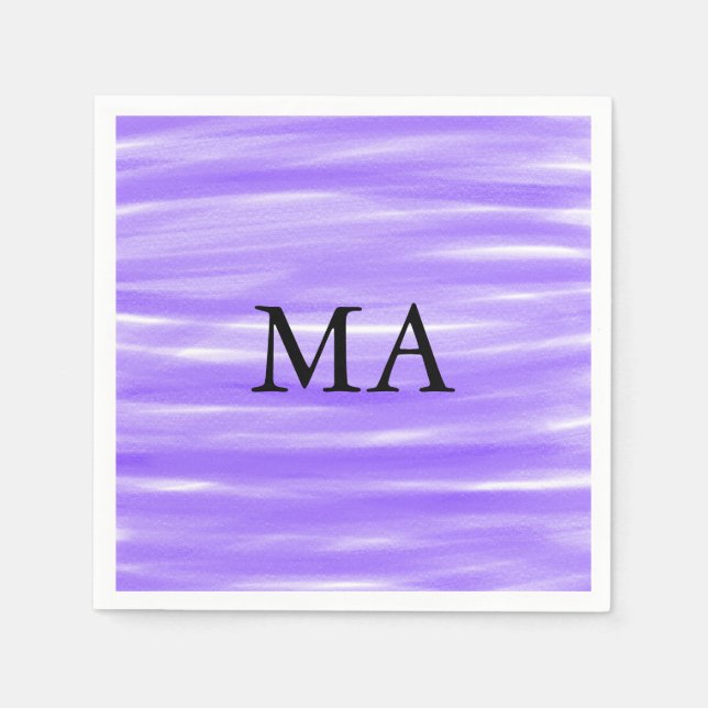 Enkelt monogram lägger till ditt namn brev man min pappersservett (Framsidan)