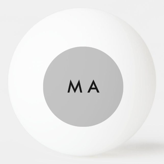 Enkelt monogram lägger till ditt namn brev man min pingisboll (Framsidan)