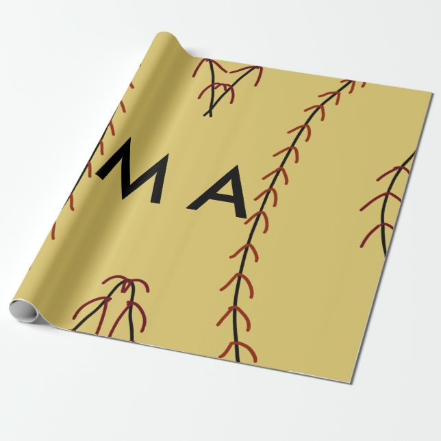 Enkelt monogram lägger till ditt namn brev man min presentpapper (Utrullad)