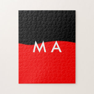 Enkelt monogram lägger till ditt namn brev man min pussel