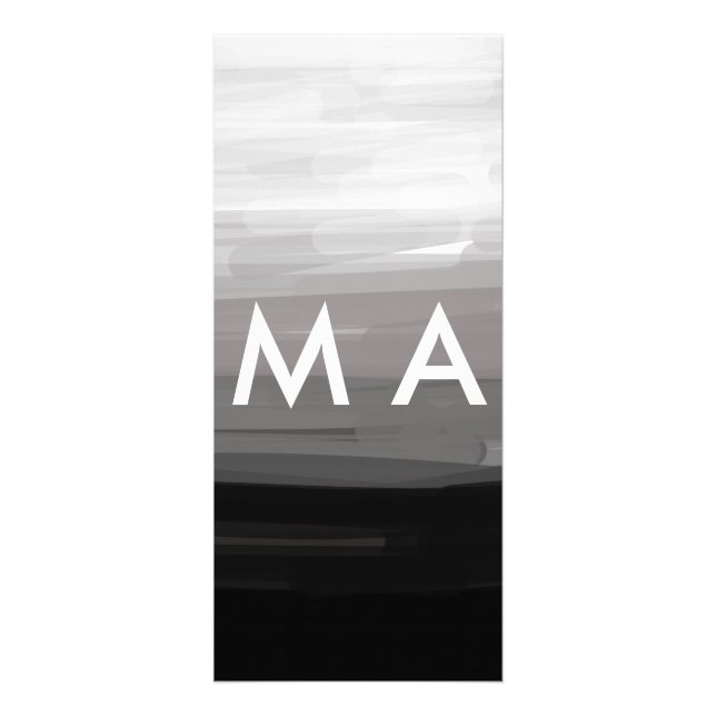Enkelt monogram lägger till ditt namn brev man min reklamkort (Framsidan)
