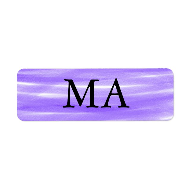 Enkelt monogram lägger till ditt namn brev man min returadress etikett (Framsidan)