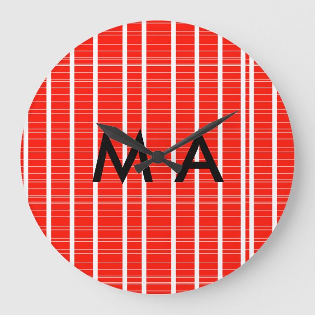 Enkelt monogram lägger till ditt namn brev man min stor klocka (Framsida)