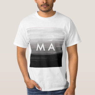 Enkelt monogram lägger till ditt namn brev man min t shirt