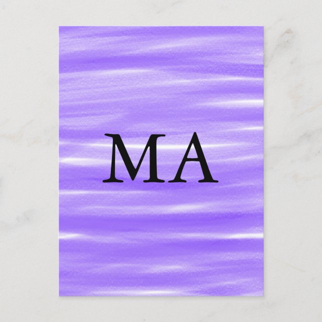 Enkelt monogram lägger till ditt namn brev man min vykort (Framsida)