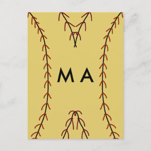 Enkelt monogram lägger till ditt namn brev man min vykort