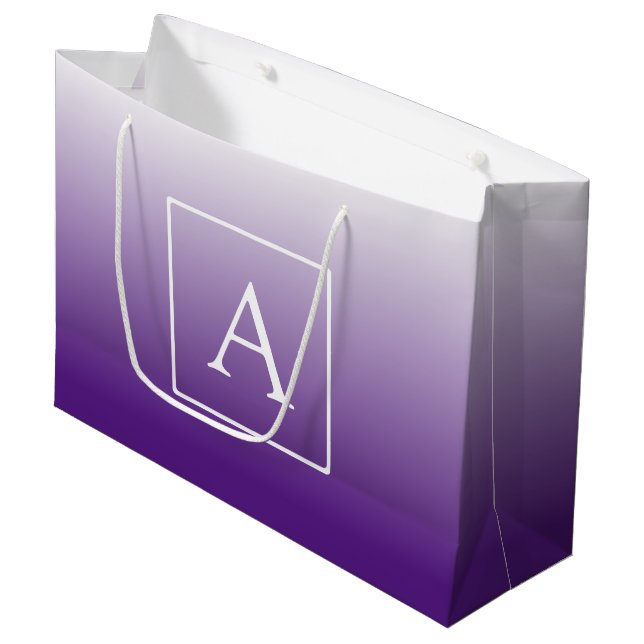 Enkelt Monogram | Lila Ombre (Framsidan Vinklad)