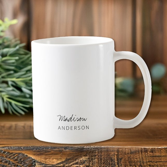 Enkelt Monogram Minimal Mugg (Introducing the Monogram Coffee Mug - a personalized daily companion that transforms your morning)