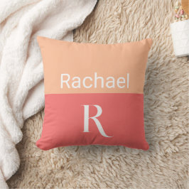 Enkelt monogram Namn-typografi Kudde