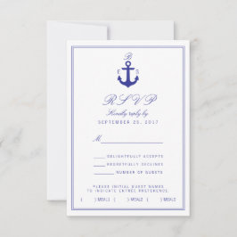 Enkelt monogram-OSA kort för nautisk ankarSnyggt