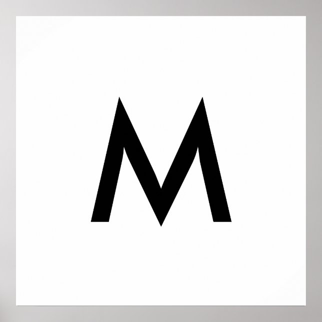 Enkelt monogram poster (Framsidan)