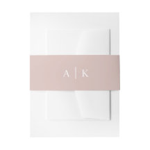 Enkelt monogram rosa bjudande band