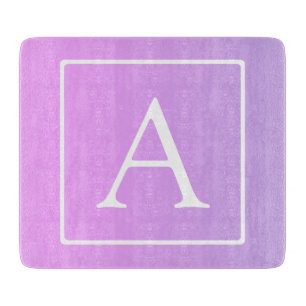 Enkelt Monogram Rosa/Lila Ombre