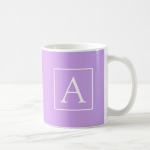 Enkelt Monogram   Rosa/Lila Ombre Kaffemugg