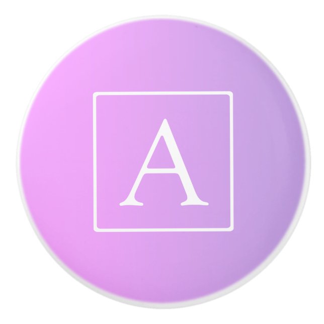 Enkelt Monogram | Rosa/Lila Ombre Knopp (Framsidan)