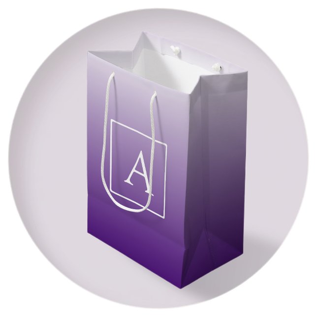 Enkelt Monogram | Söt Lila Gradient Ombre (Skapare uppladdad)