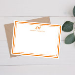 Enkelt monogram tunt och tjockt Gräns Anteckningskort<br><div class="desc">Enkel perfekt för Monogram tunn och tjockt Gräns-anteckningskort för chef,  konsulter,  professioneller eller affärsmän.</div>