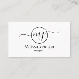 Enkelt monogram visitkort