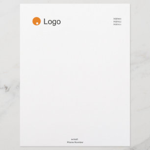 Enkelt monokromt företag brevhuvud