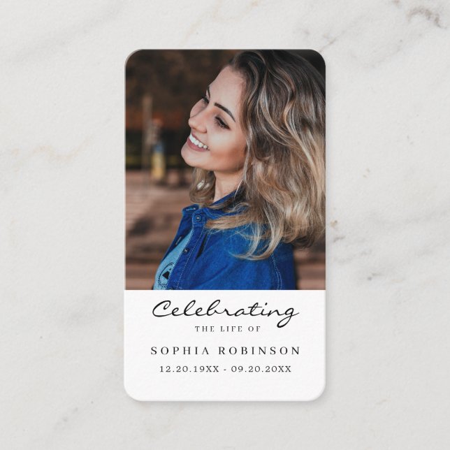 Enkelt mönsterkort för funktionsminnesanteckning visitkort (Framsida)