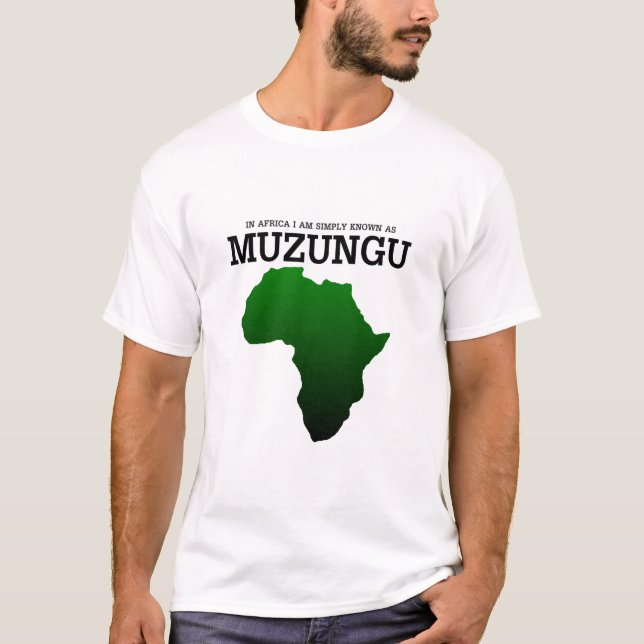 enkelt muzungu tee shirt (Framsida)