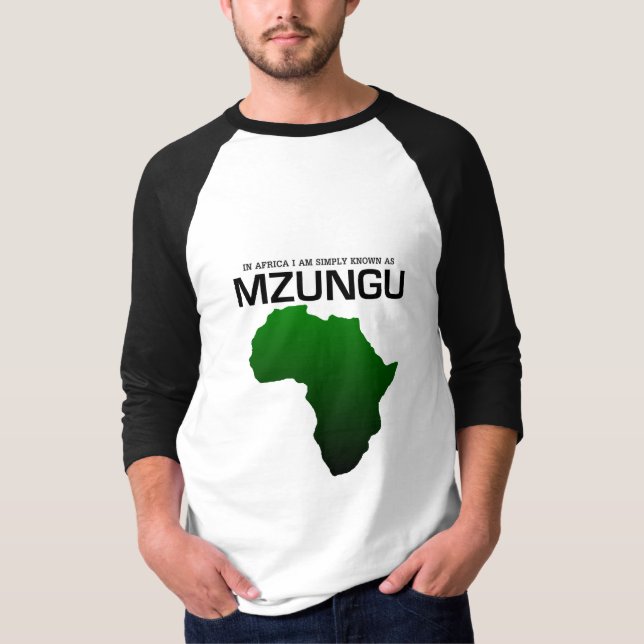 enkelt mzungu t-shirt (Framsida)