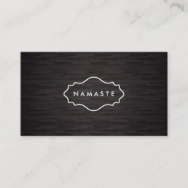 Enkelt Namaste Yoga Mörk Wood-Affärskort Visitkort