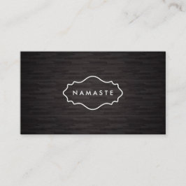 Enkelt Namaste Yoga Mörk Wood-Affärskort Visitkort