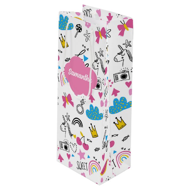 Enkelt Namn, första färgämnet födelsedag Mönster (Framsidan Vinklad)