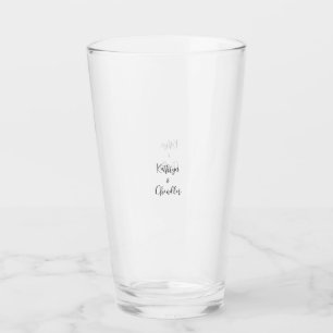 Enkelt Namn-glas, svart, par Bröllop, Bröllop Glaskopp