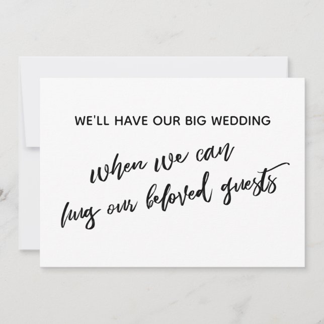 Enkelt när vi kan hugga dig uppskjuten Bröllop Inbjudningar (Framsida)