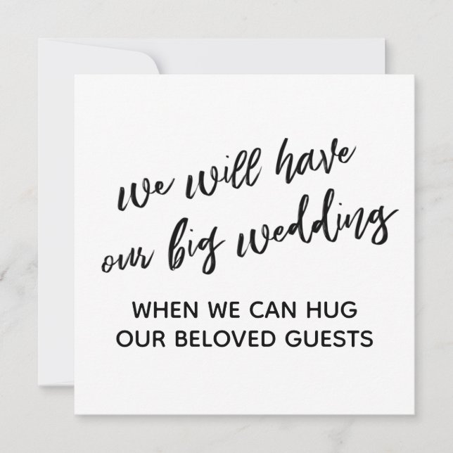 Enkelt när vi kan hugga dig uppskjuten Bröllop Inbjudningar (Framsida)