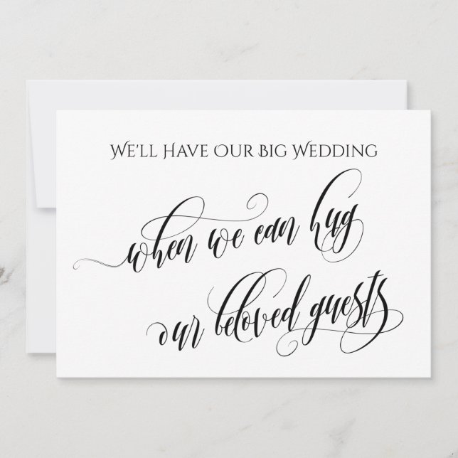 Enkelt när vi kan hugga dig uppskjuten Bröllop Inbjudningar (Framsida)