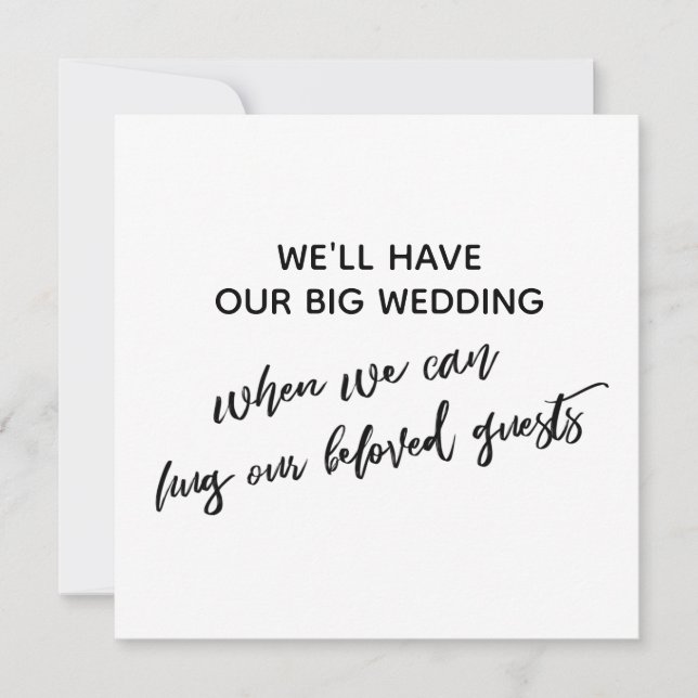 Enkelt när vi kan hugga dig uppskjuten Bröllop Inbjudningar (Framsida)