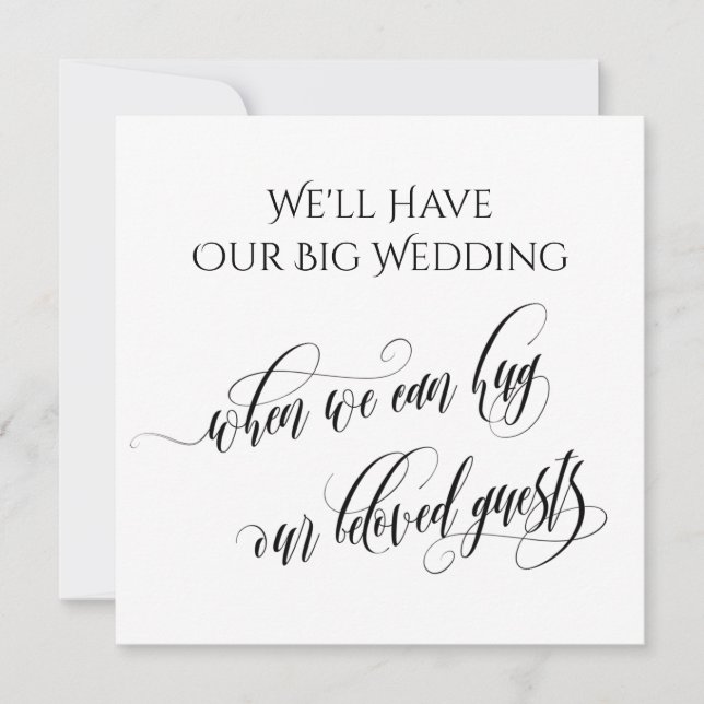 Enkelt när vi kan hugga dig uppskjuten Bröllop Inbjudningar (Framsida)