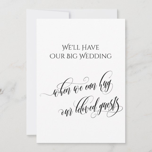 Enkelt när vi kan hugga dig uppskjuten Bröllop Inbjudningar (Framsida)