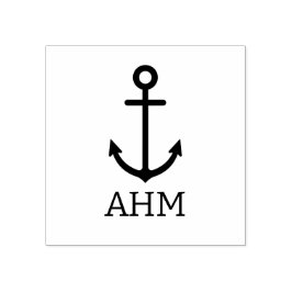 Enkelt Nautical Anchor Monogram Stämpel