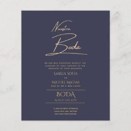 Enkelt Nuestra BODA Text Only Inv Spanska Bröllop