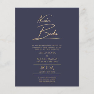 Enkelt Nuestra BODA Text Only Inv Spanska Bröllop