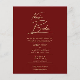 Enkelt Nuestra BODA Text Only Inv Spanska Bröllop